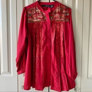Denim 24/7 Sequin Blouse